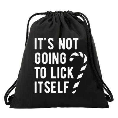 Its Not Going To Lick Itself Funny Christmas Drawstring Bag