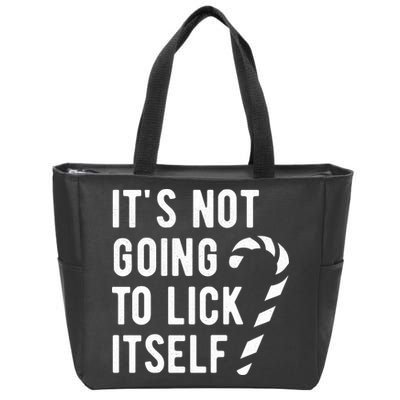 Its Not Going To Lick Itself Funny Christmas Zip Tote Bag