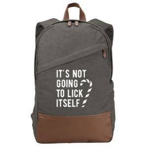 Its Not Going To Lick Itself Funny Christmas Cotton Canvas Backpack