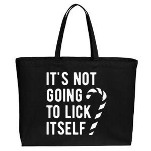 Its Not Going To Lick Itself Funny Christmas Cotton Canvas Jumbo Tote