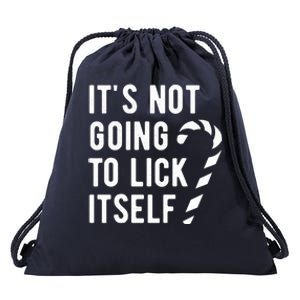 Its Not Going To Lick Itself Funny Christmas Drawstring Bag