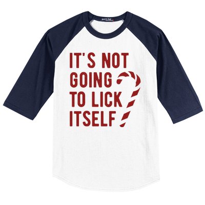 Its Not Going To Lick Itself Funny Christmas Baseball Sleeve Shirt