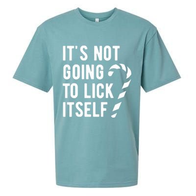 Its Not Going To Lick Itself Funny Christmas Sueded Cloud Jersey T-Shirt