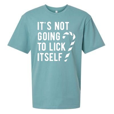 Its Not Going To Lick Itself Funny Christmas Sueded Cloud Jersey T-Shirt