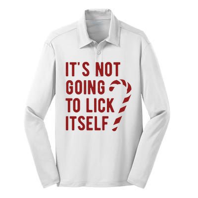 Its Not Going To Lick Itself Funny Christmas Silk Touch Performance Long Sleeve Polo