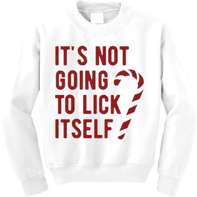 Its Not Going To Lick Itself Funny Christmas Kids Sweatshirt