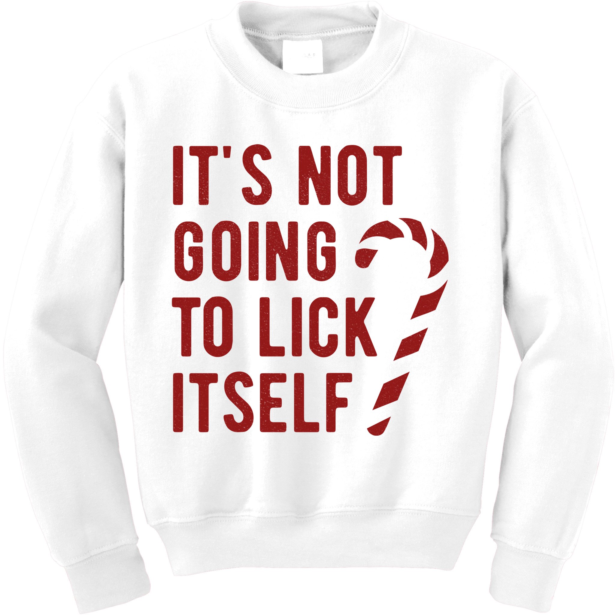 Its Not Going To Lick Itself Funny Christmas Kids Sweatshirt