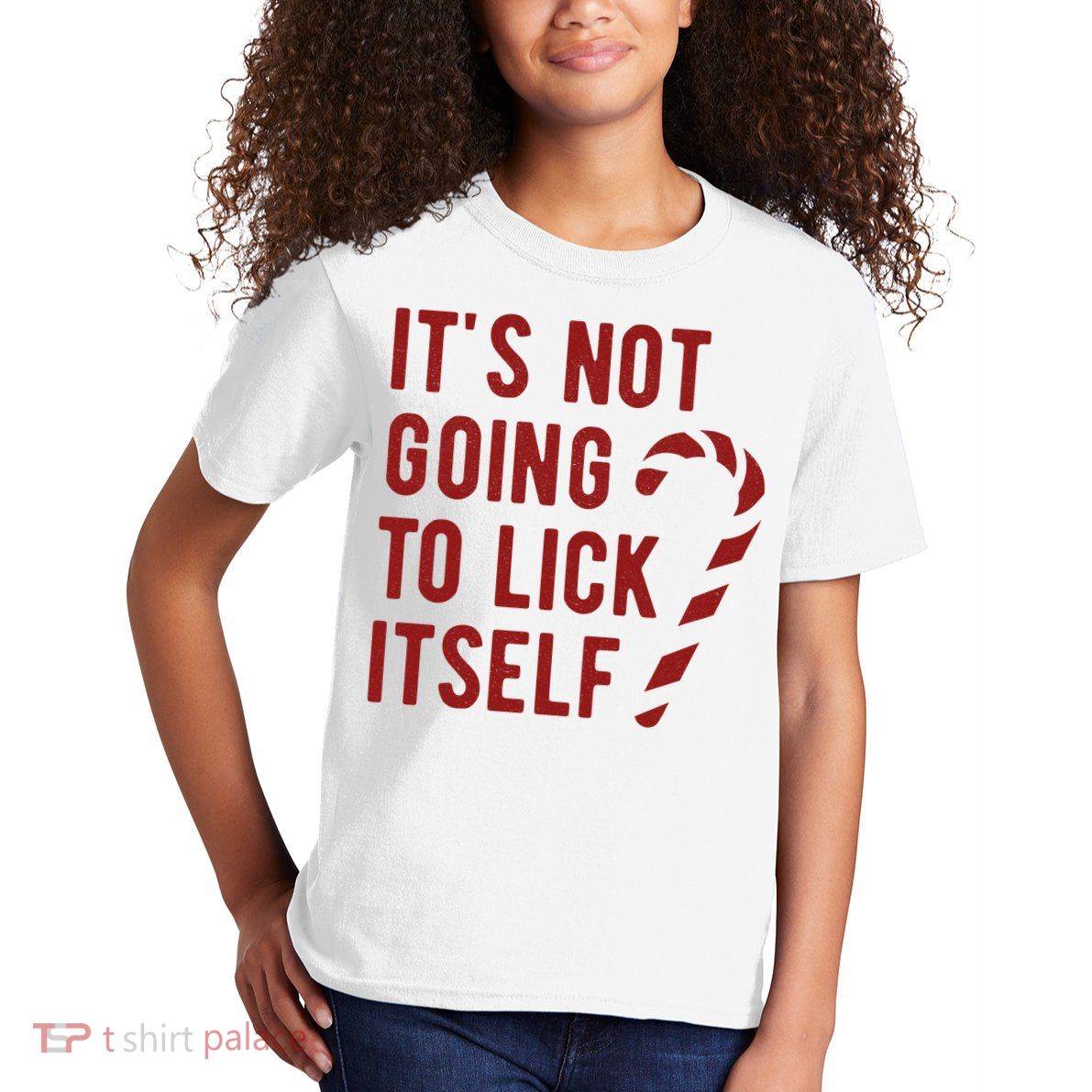 Its Not Going To Lick Itself Funny Christmas Kids T-Shirt