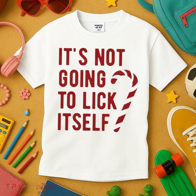 Its Not Going To Lick Itself Funny Christmas Kids T-Shirt
