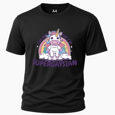 I'm Not Gay I'm Supergaysian Unicorn Lgbt With Rainbow Performance Shirt