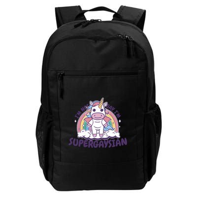 I'm Not Gay I'm Supergaysian Unicorn Lgbt With Rainbow Backpack