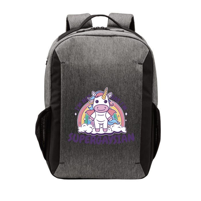 I'm Not Gay I'm Supergaysian Unicorn Lgbt With Rainbow Vector Backpack