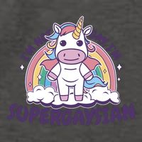 I'm Not Gay I'm Supergaysian Unicorn Lgbt With Rainbow Vector Backpack