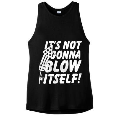 Its Not Gonna Blow Itself Firecracker Ladies PosiCharge Tri-Blend Wicking Tank