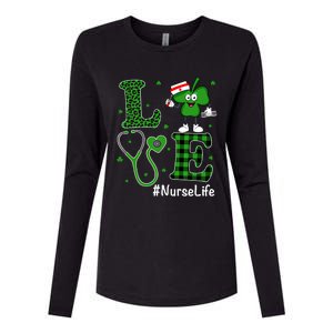 Irish Nurse Gift St Patricks Day Love Nurse Life Irish Cute Gift Womens Cotton Relaxed Long Sleeve T-Shirt