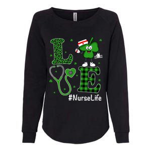 Irish Nurse Gift St Patricks Day Love Nurse Life Irish Cute Gift Womens California Wash Sweatshirt