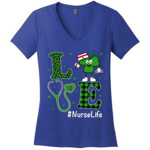 Irish Nurse Gift St Patricks Day Love Nurse Life Irish Cute Gift Women's V-Neck T-Shirt