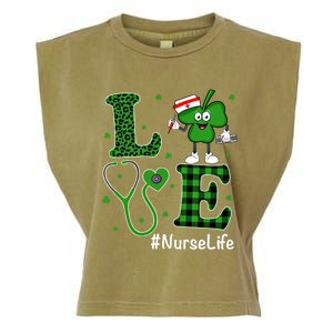 Irish Nurse Gift St Patricks Day Love Nurse Life Irish Cute Gift Garment-Dyed Women's Muscle Tee