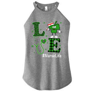 Irish Nurse Gift St Patricks Day Love Nurse Life Irish Cute Gift Women's Perfect Tri Rocker Tank