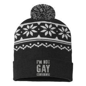 IM Not Gay But 20 Dollars Is 20 Dollars Funny Adult USA-Made Snowflake Beanie