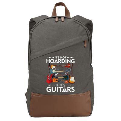 It’s Not Hoarding If It’s Guitars Musicians Cotton Canvas Backpack