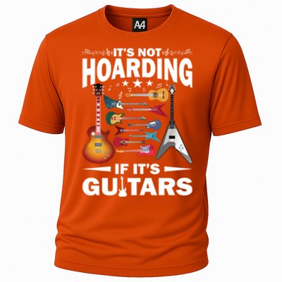 ItS Not Hoarding If ItS Guitars Player Funny Guitarist Gift Cooling Performance Crew T-Shirt