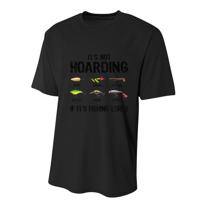 ItS Not Hoarding If ItS Fishing Lures Funny Fishing Youth Performance Sprint T-Shirt