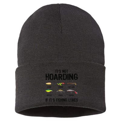 ItS Not Hoarding If ItS Fishing Lures Funny Fishing Sustainable Knit Beanie