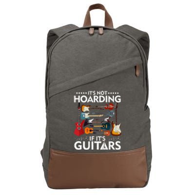 It’s Not Hoarding If It’s Guitars Musicians Cotton Canvas Backpack