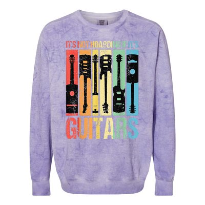 Its Not Hoarding If Its Guitars Guitar Colorblast Crewneck Sweatshirt