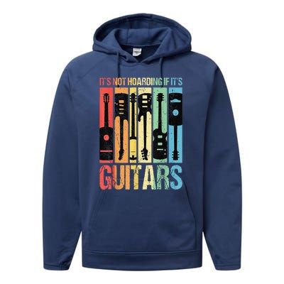 Its Not Hoarding If Its Guitars Guitar Performance Fleece Hoodie