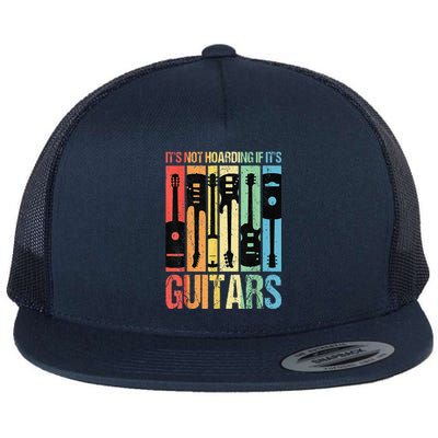 Its Not Hoarding If Its Guitars Guitar Flat Bill Trucker Hat