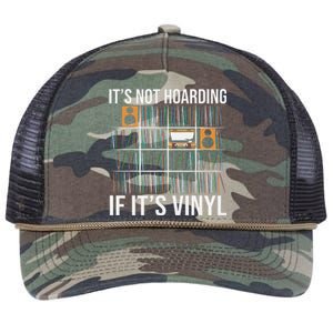 Its Not Hoarding If Its Vinyl Funny Vinyl Records Lover Retro Rope Trucker Hat Cap