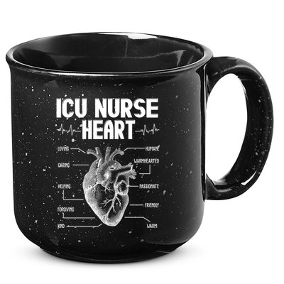 ICU Nurse Heart 15oz Campfire Ceramic Mug