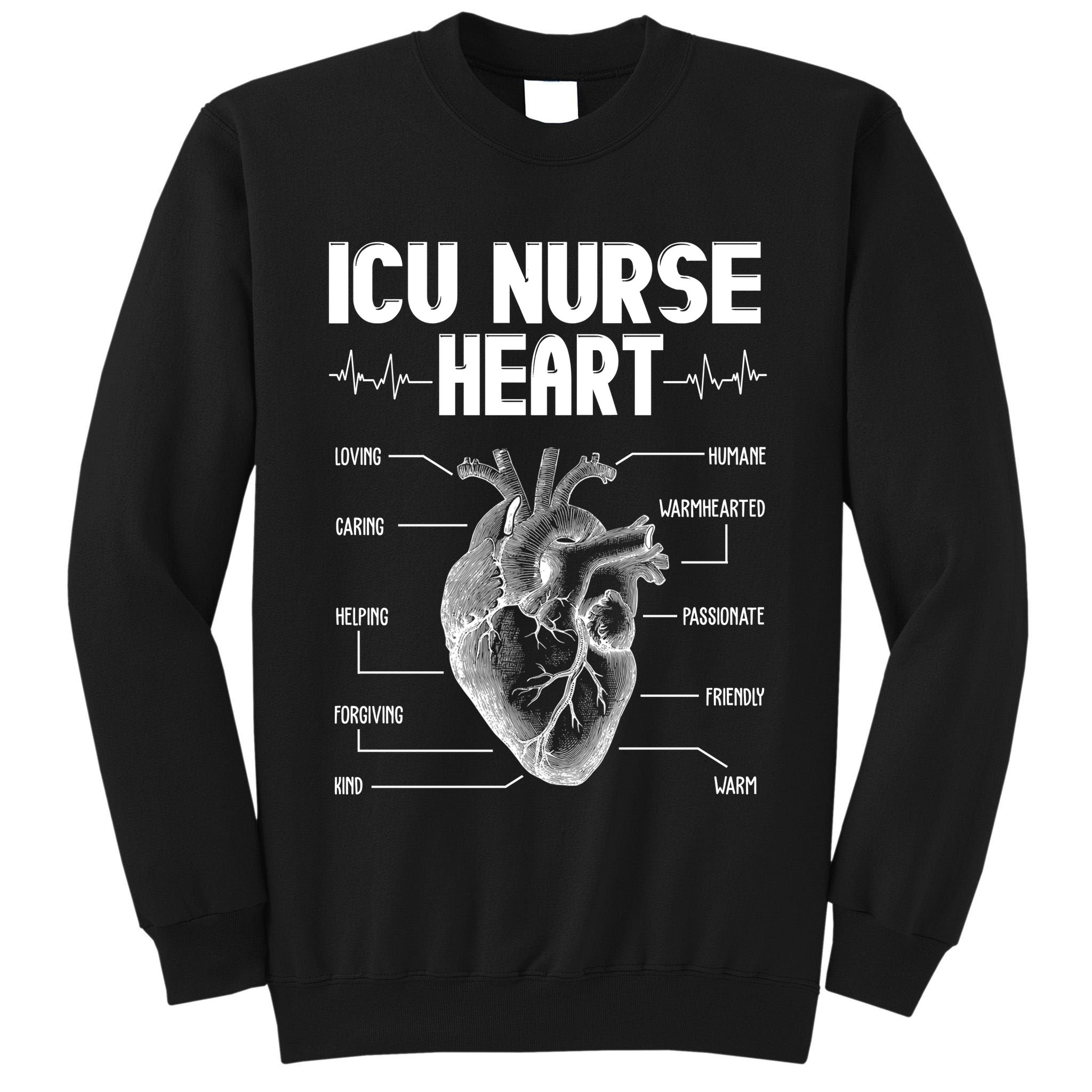 ICU Nurse Heart Tall Sweatshirt