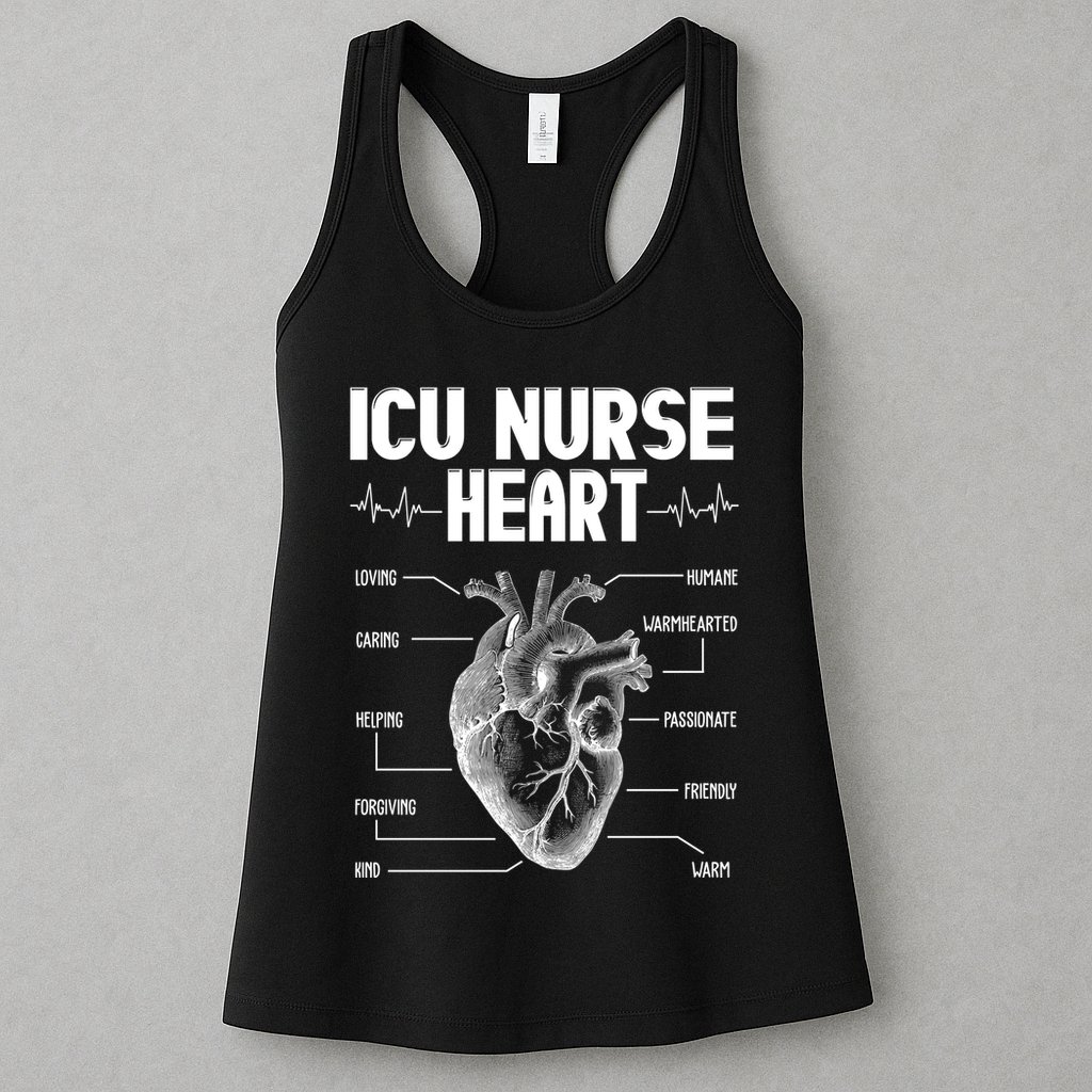 ICU Nurse Heart Womens Tank Top