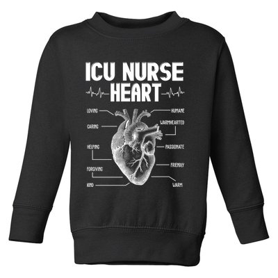 ICU Nurse Heart Toddler Sweatshirt