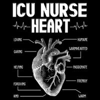 ICU Nurse Heart Cropped Pullover Crew