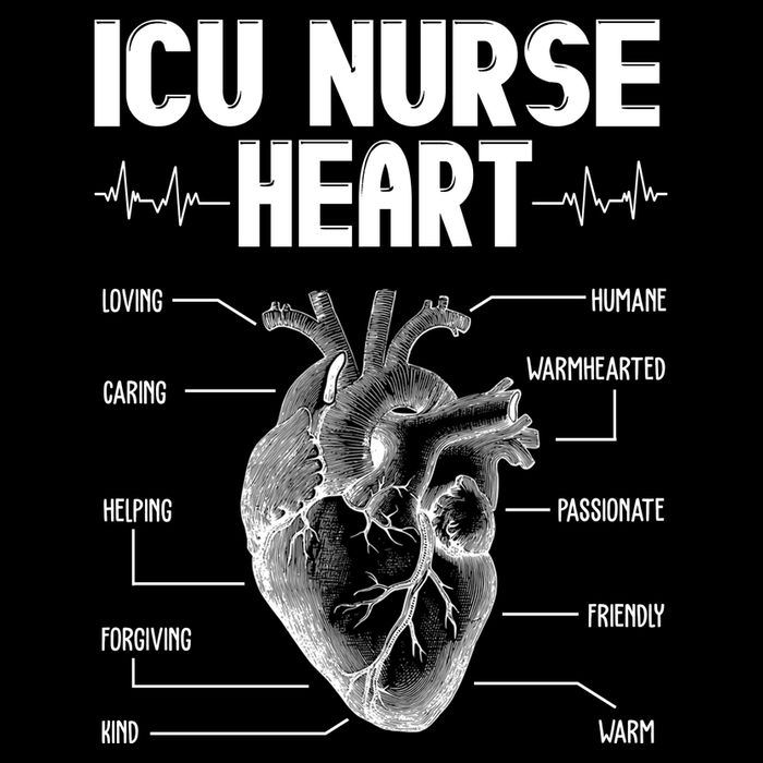 ICU Nurse Heart Cropped Pullover Crew