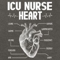 ICU Nurse Heart Cotton Canvas Backpack