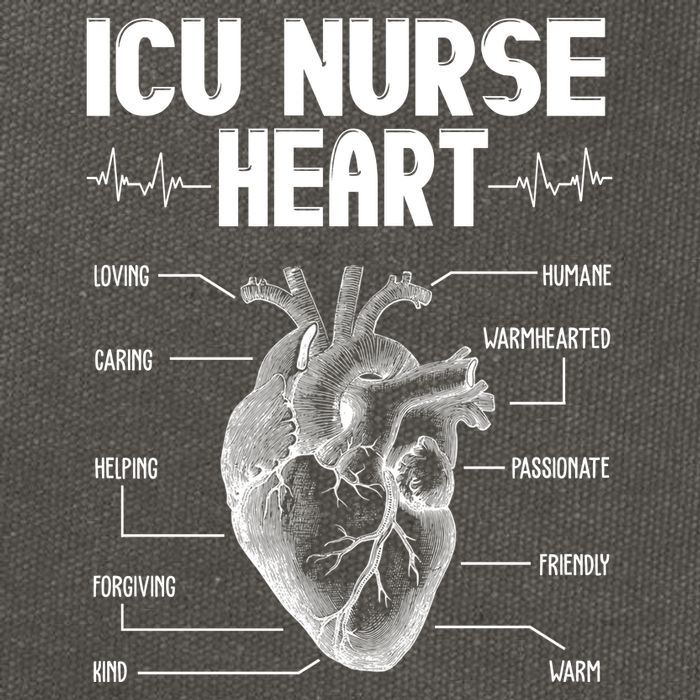 ICU Nurse Heart Cotton Canvas Backpack