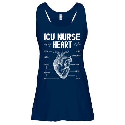 ICU Nurse Heart Ladies Essential Flowy Tank