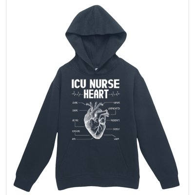 ICU Nurse Heart Urban Pullover Hoodie