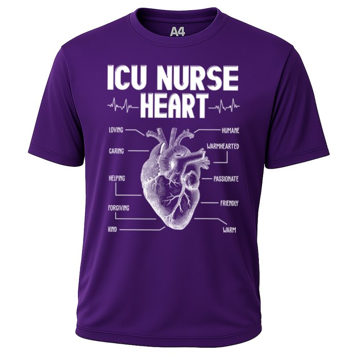 ICU Nurse Heart Cooling Performance Crew T-Shirt