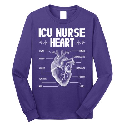 ICU Nurse Heart Long Sleeve Shirt