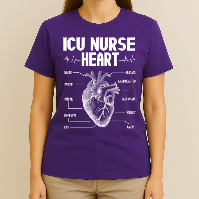 ICU Nurse Heart T-Shirt