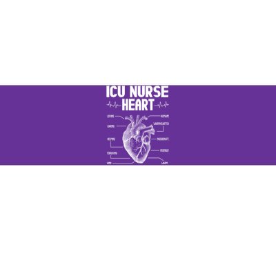 ICU Nurse Heart Bumper Sticker