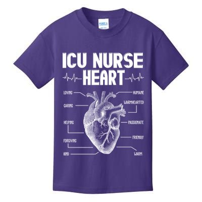ICU Nurse Heart Kids T-Shirt
