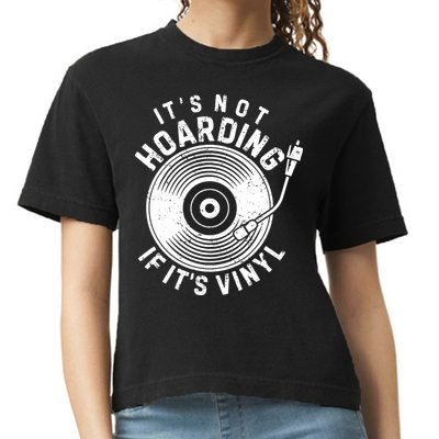 Its Not Hoarding If Its Vinyl Record Lover Collector Comfort Colors Boxy T-Shirt