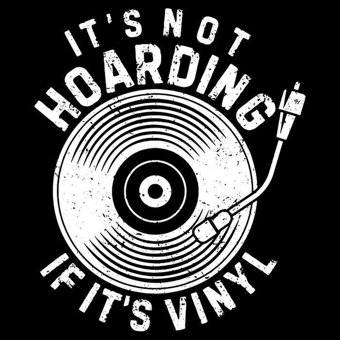 Its Not Hoarding If Its Vinyl Record Lover Collector Drawstring Bag